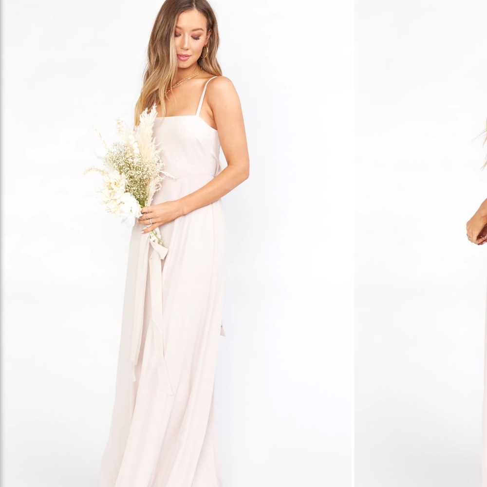 Show me you Mumu bridesmaid dress color: show me the ring crisp
